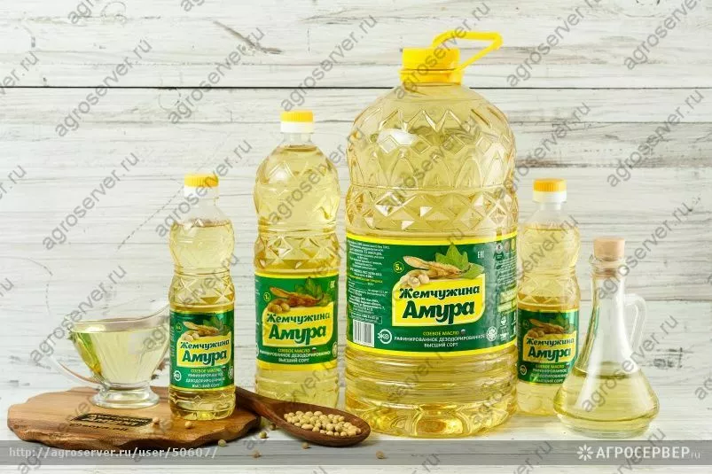 Фотография продукта Масло соевое жемчужина амура 5л